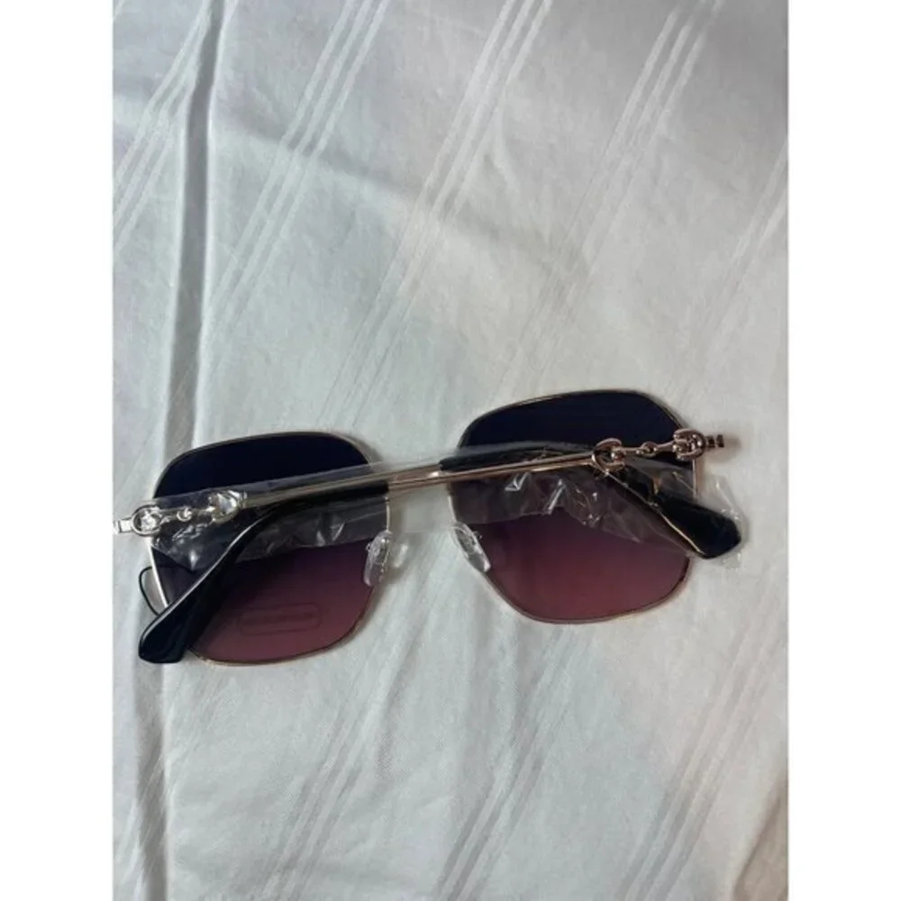 Continental Twist Gradient Lens‎ Temple Design Sunglasses Brown